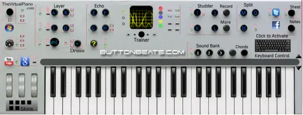 Button Beats Virtual Piano