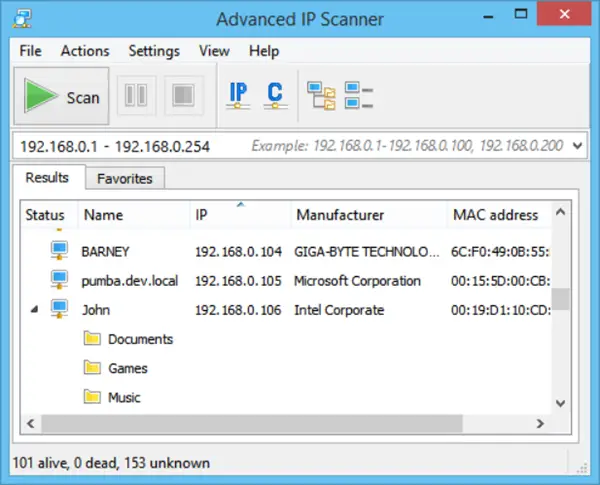 Advanced IP Scanner a free IP scanner for Windows 10 - 51