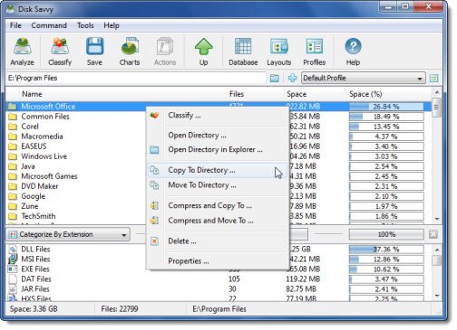 Analyze and optimize your disk space with DiskSavy