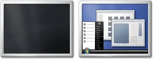 External-desktop-only-display in windows 7