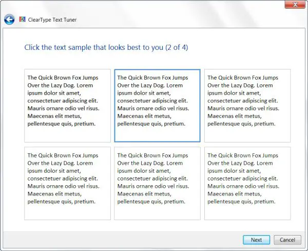 Make text easier to read using ClearType Tuner in Windows 11/10