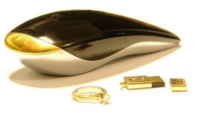 Logitech Air 3D Laser Mouse in Gold Case