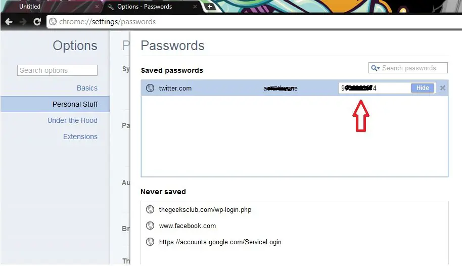 Password options. Text Explorer. GETELEMENTSBYNAME.