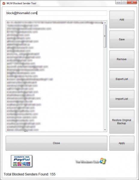 Windows 8 WLM Blocked Sender Tool full