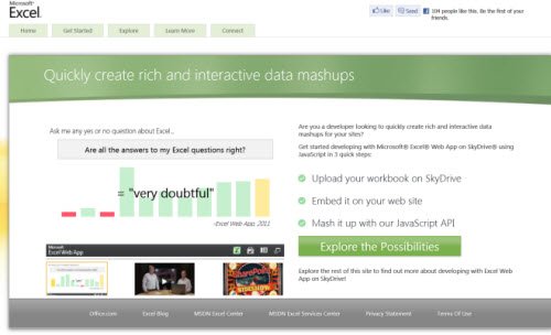 Excelmashup Create Web Apps And Data Mashups Quickly