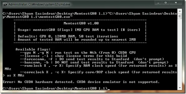 Test GPU memory or CUDA-enabled and OpenCL-enabled GPUs