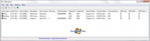 USB Log Viewer