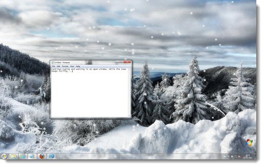 Winter White Windows 7 Theme, including screensaver, cursor set, wintery  wallpapers