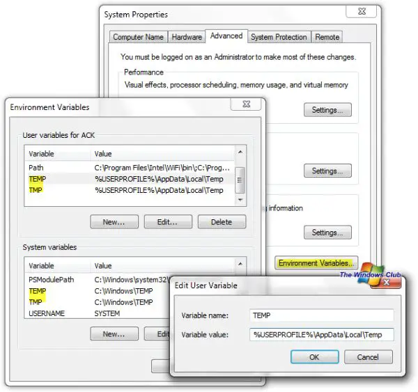 windows 11 temporary files location