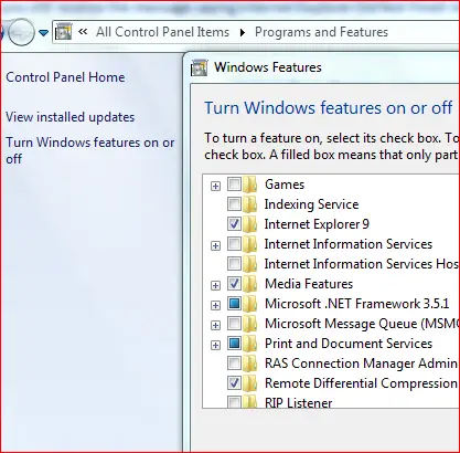 Remove Internet Explorer In Windows 7 Standard Edition