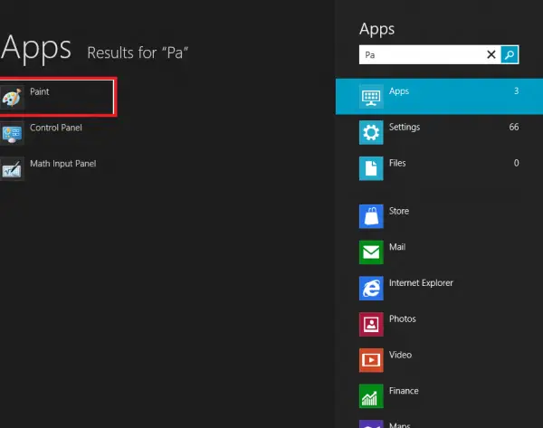 Windows 8 search apps
