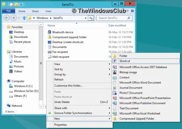 How to add Programs to Quick Launch via Context Menu in Windows 10