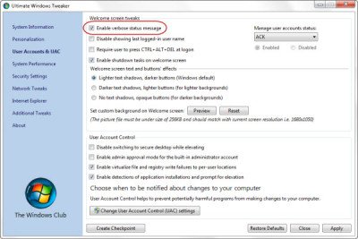 Enable Verbose or Highly Detailed Status Messages in Windows 11/10