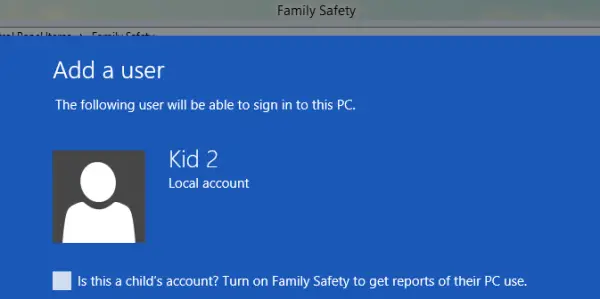 Set up Family Safety in Windows 8