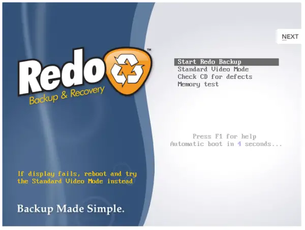 Redo Backup and Recovery tool