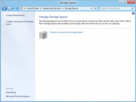 Storage Spaces in Windows 10