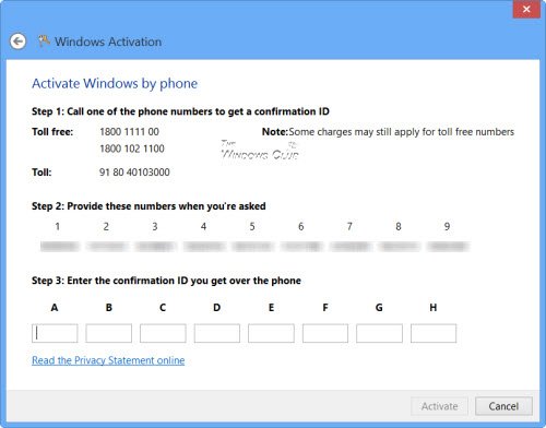 windows activation phone number usa