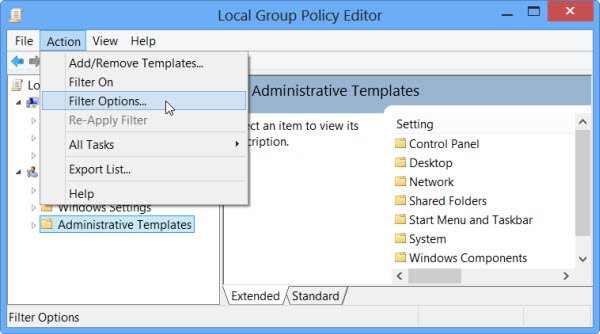 Filter Options in Local Group Policy Editor in Windows 11 10 - 94