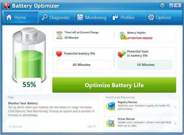 laptop battery optimizer
