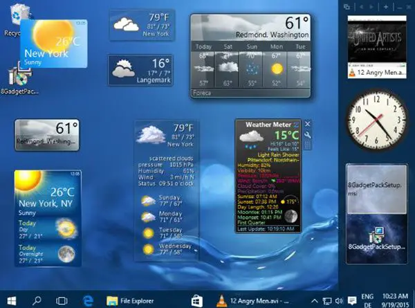 Desktop Gadgets for Windows 10