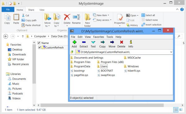 System Image Windows 8
