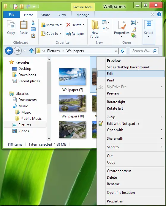 Change default Image Editor in Windows using Registry