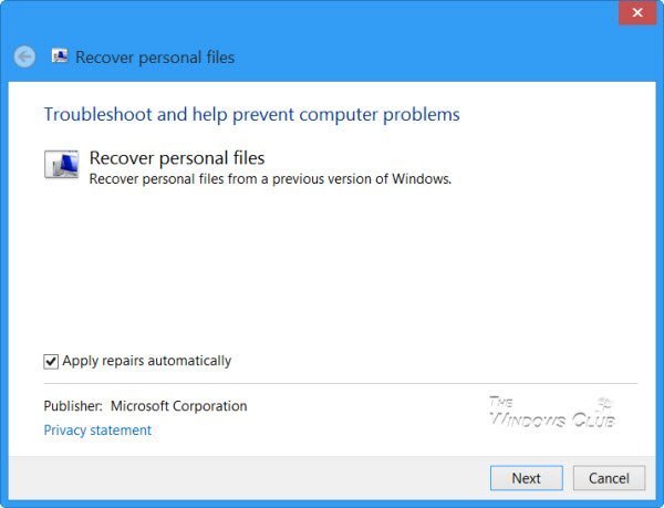 Retrieve files from Windows.old folder