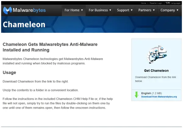 Malware bytes chameleon download link