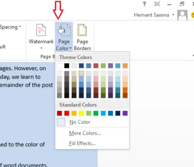 how to change the page color in word how to change the page color in word