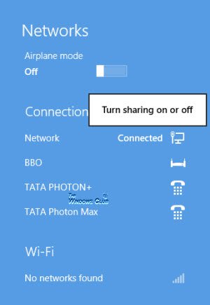 Turn Network Sharing on or off in Windows 8 1 - 46
