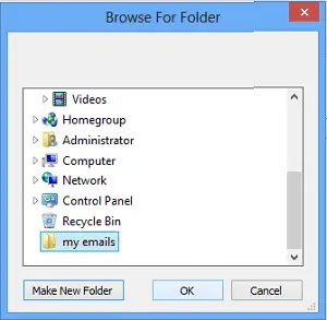 MailStore create a new folder