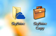 SkyDrive synced with a Briefcase