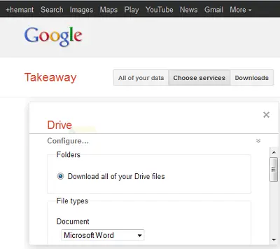 How to download all your data from a Google account