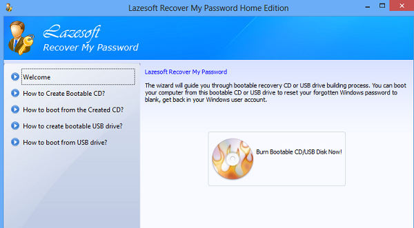 Используйте стороннее программное обеспечение - Lazesoft Recover My Password Home Free