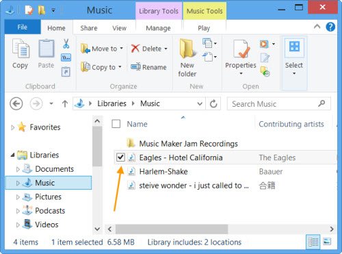 Use checkboxes to select items in Windows 10