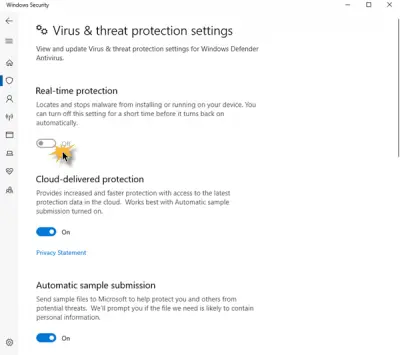 Unable to turn on Windows Defender windows 10