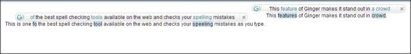 ginger spell checking extension