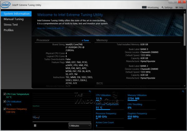 Intel Extreme Tuning Utility: Overclock CPU, Memory & Bus speeds