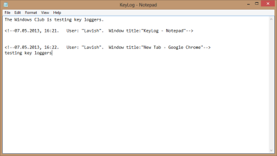 Free Keylogger software