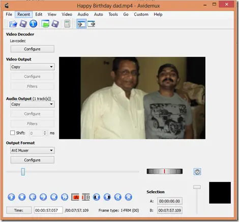 Avidemux Open Source Video Editor for Windows