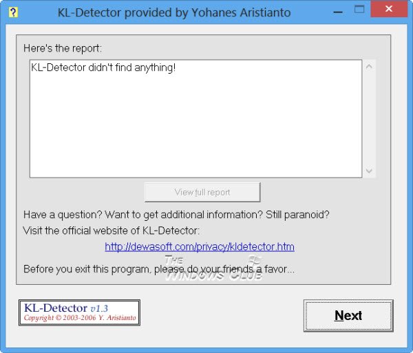 keylogger detector