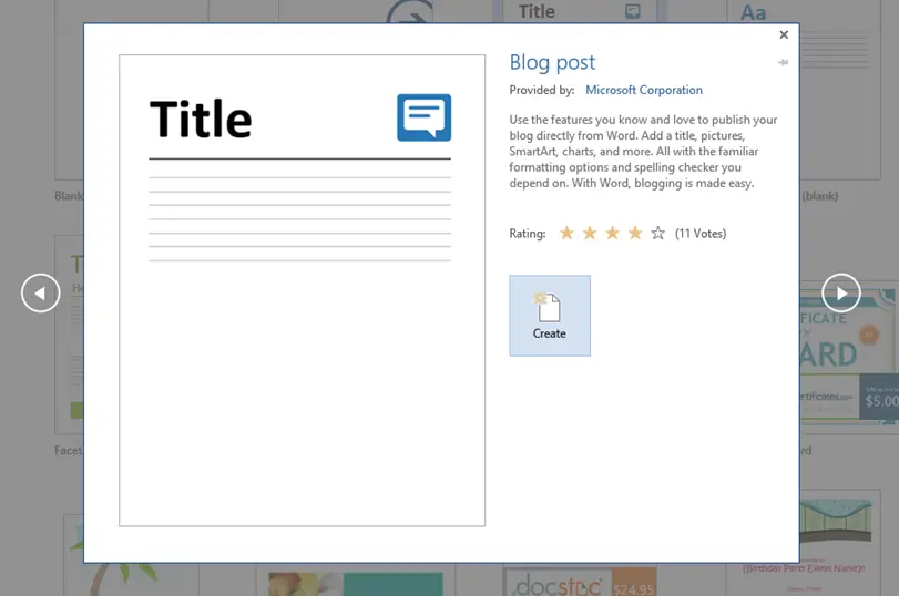Publish a Blog post using Microsoft Word