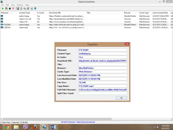 Download Save Play videos from Cache using VideoCacheView - 39