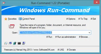 Windows Run COmmand