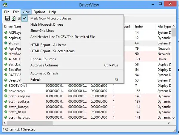 driverview options