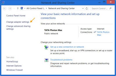 Adapter settings