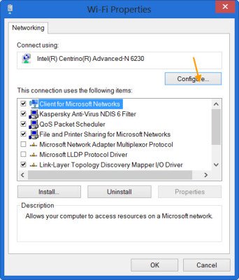 Configuring Wi-Fi properties