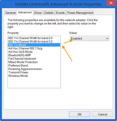 Enable 802.11n Mode