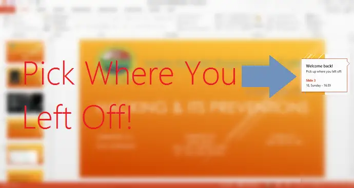 Disable Pick Up Where You Left Off feature in Microsoft Office