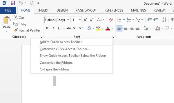 Customize Office 2013 Ribbon